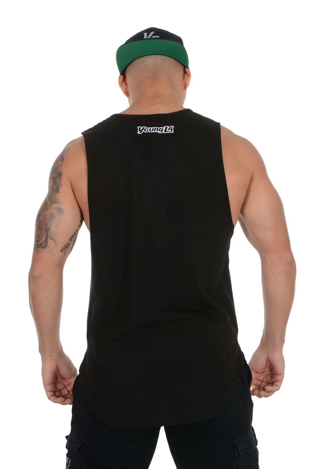 Young LA 308 Muscle Tanks Black | Australia WDJSC-4076