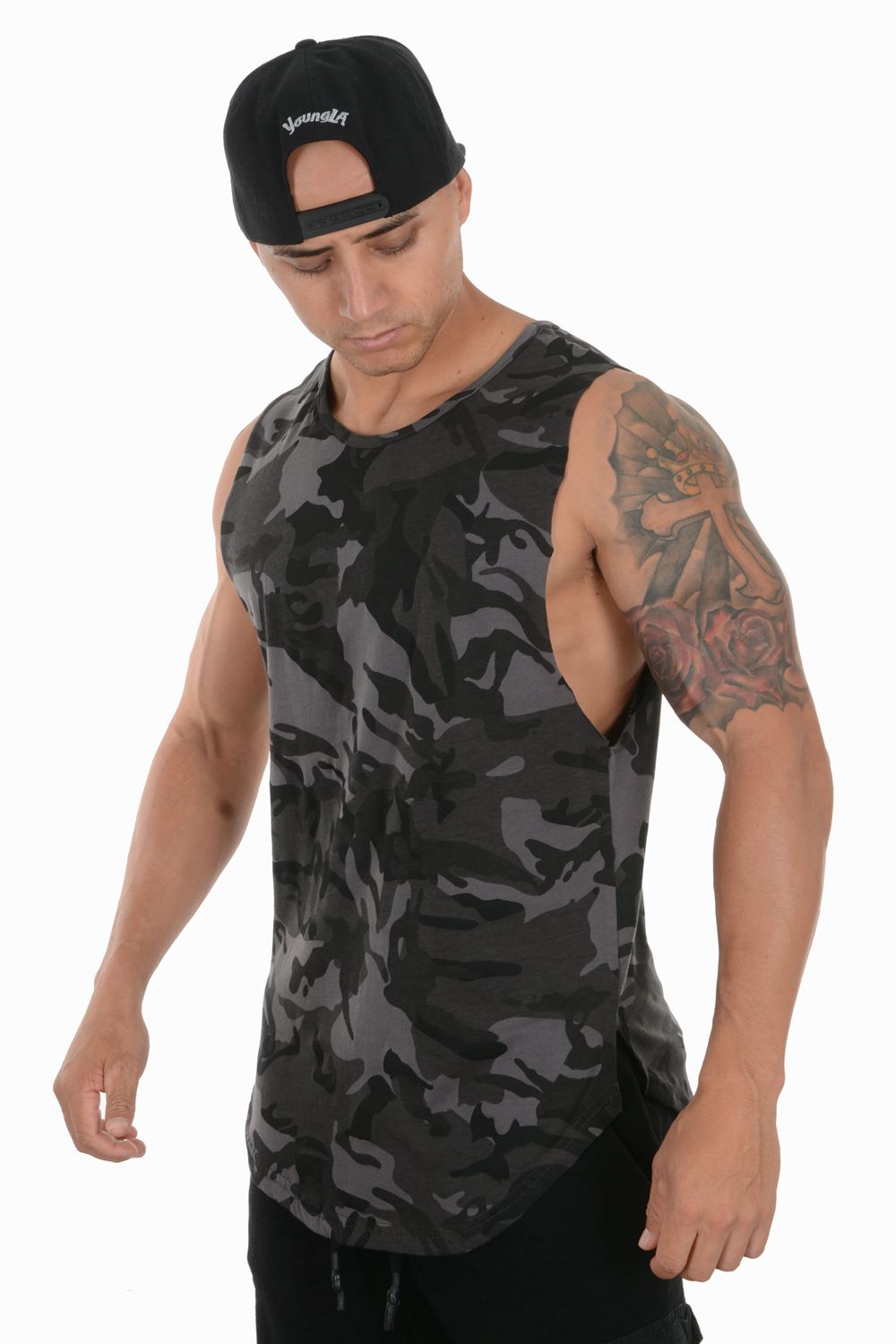 Young LA 308 Muscle Tanks Camo | Australia CKFPT-9306