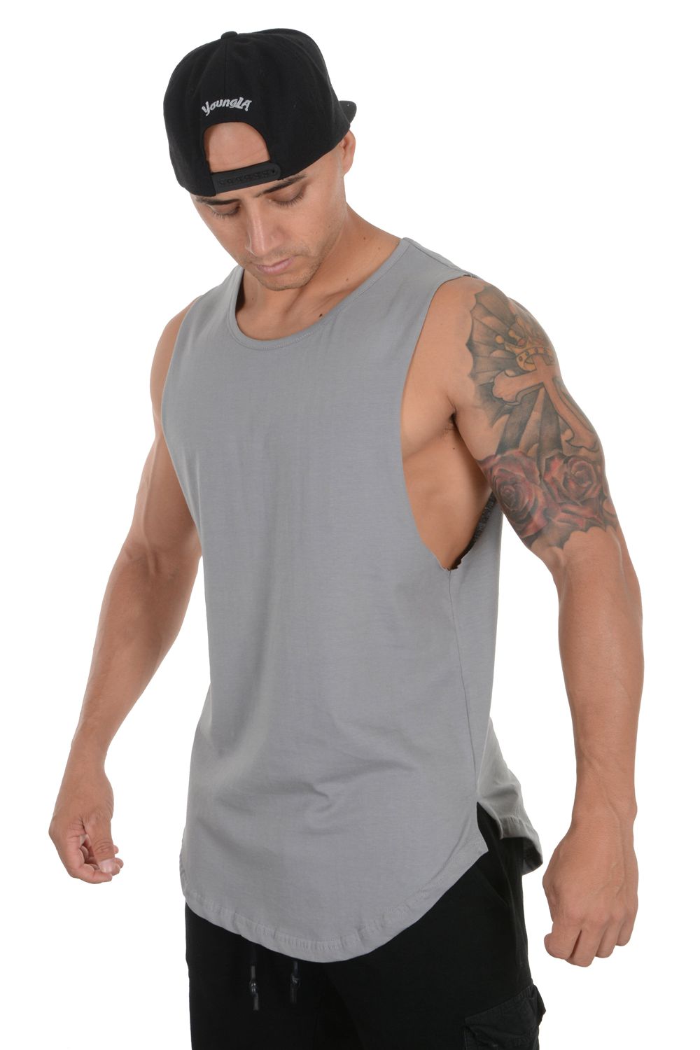 Young LA 308 Muscle Tanks Grey | Australia DSNRX-4786