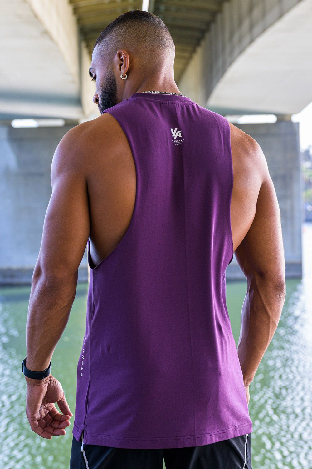 Young LA 317 Delt Tanks Purple | Australia MVKEY-9170