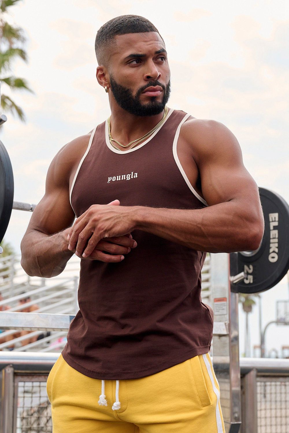 Young LA 319 - Pristine Tank Tops Dark Brown | Australia ARYNC-6350