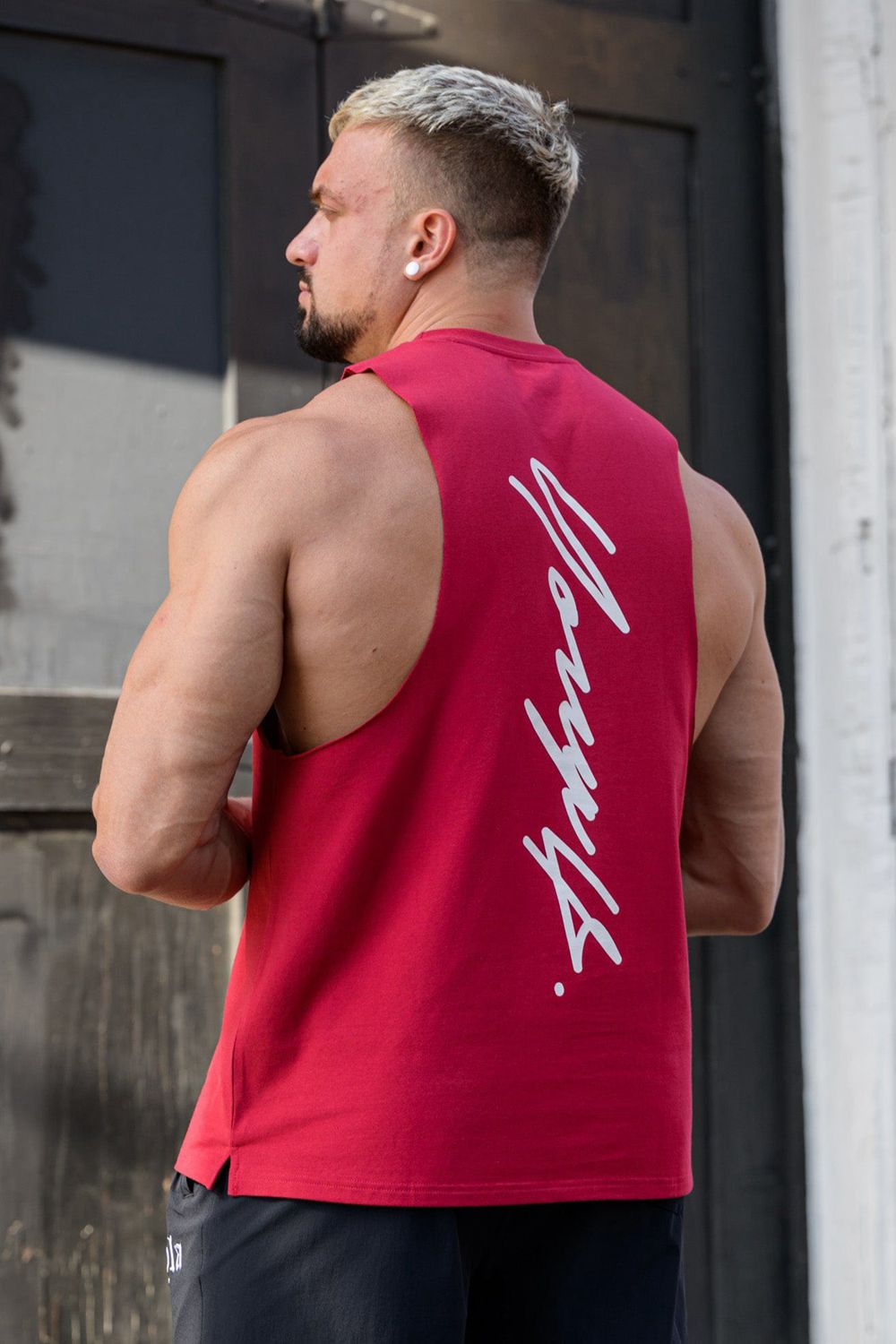 Young LA 323 Autograph Delt Tanks Red | Australia PGHRQ-6013