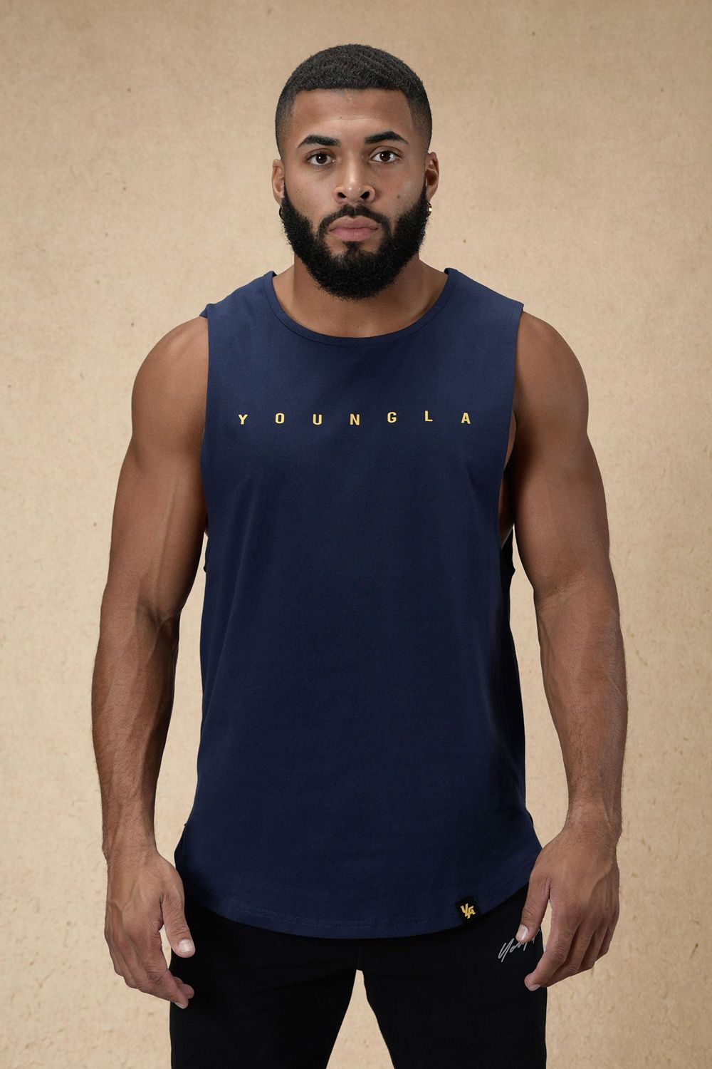 Young LA 332 Infinity Muscle Tanks Navy | Australia SXKFQ-9812