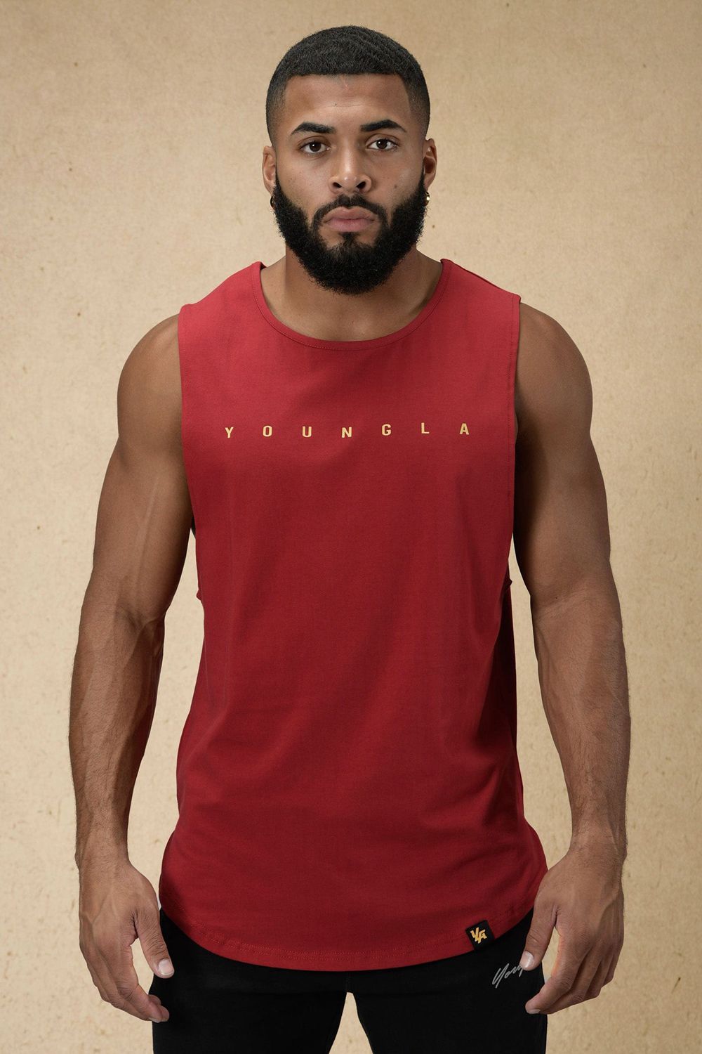 Young LA 332 Infinity Muscle Tanks Red | Australia EVNHU-4078