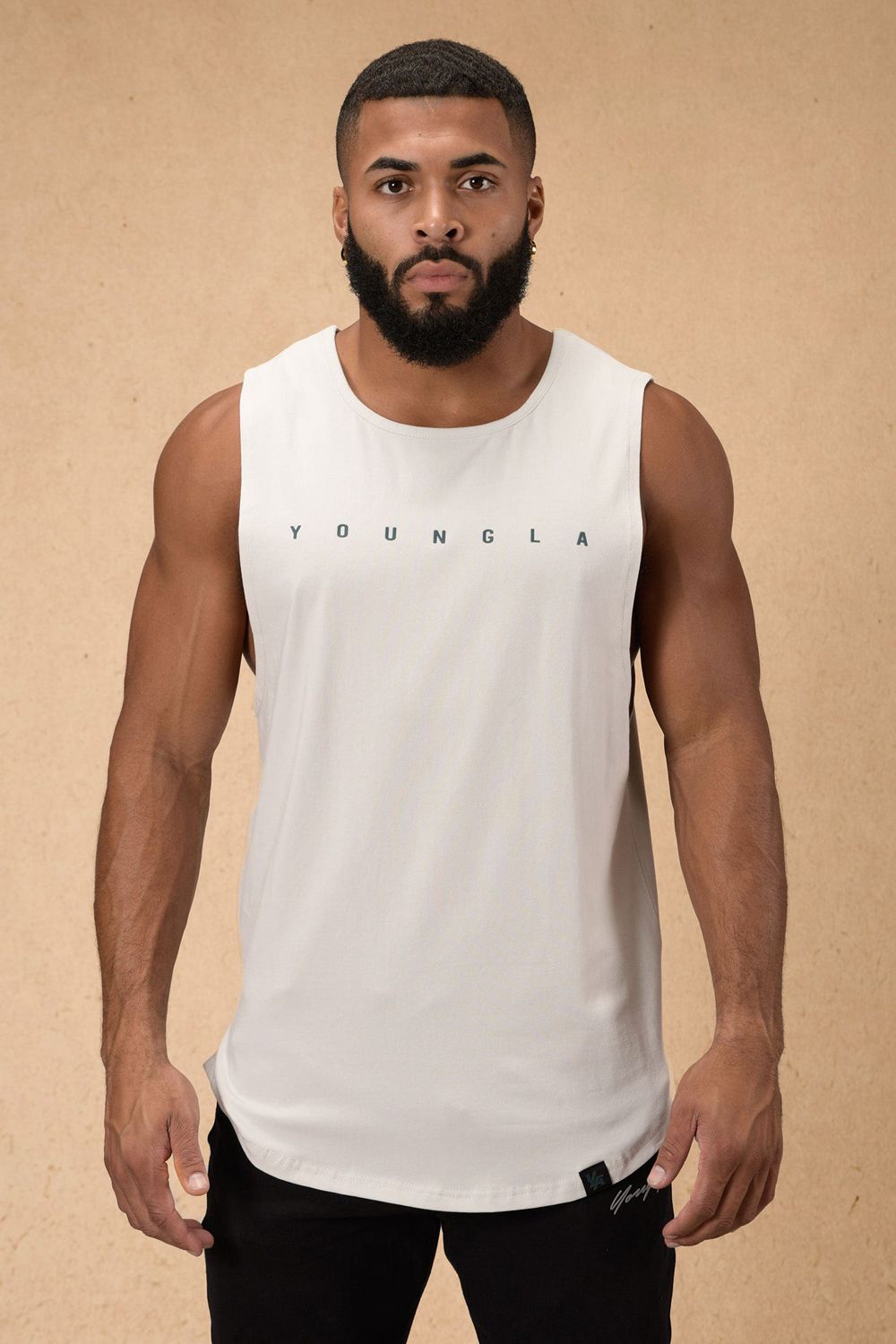 Young LA 332 Infinity Muscle Tanks White | Australia VNILH-0429