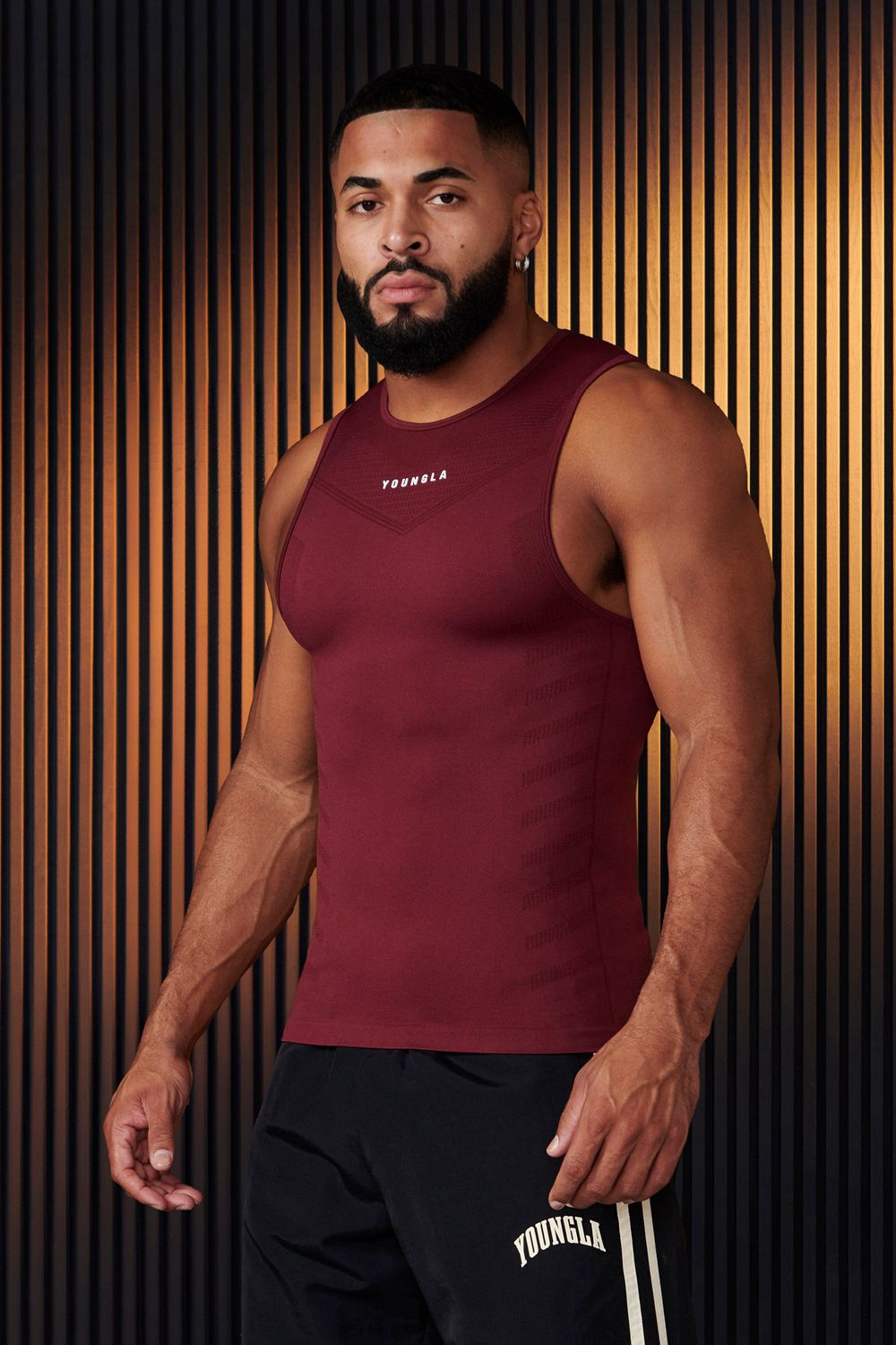 Young LA 343 - Supervillain Compression Tanks Burgundy | Australia URTZB-8597