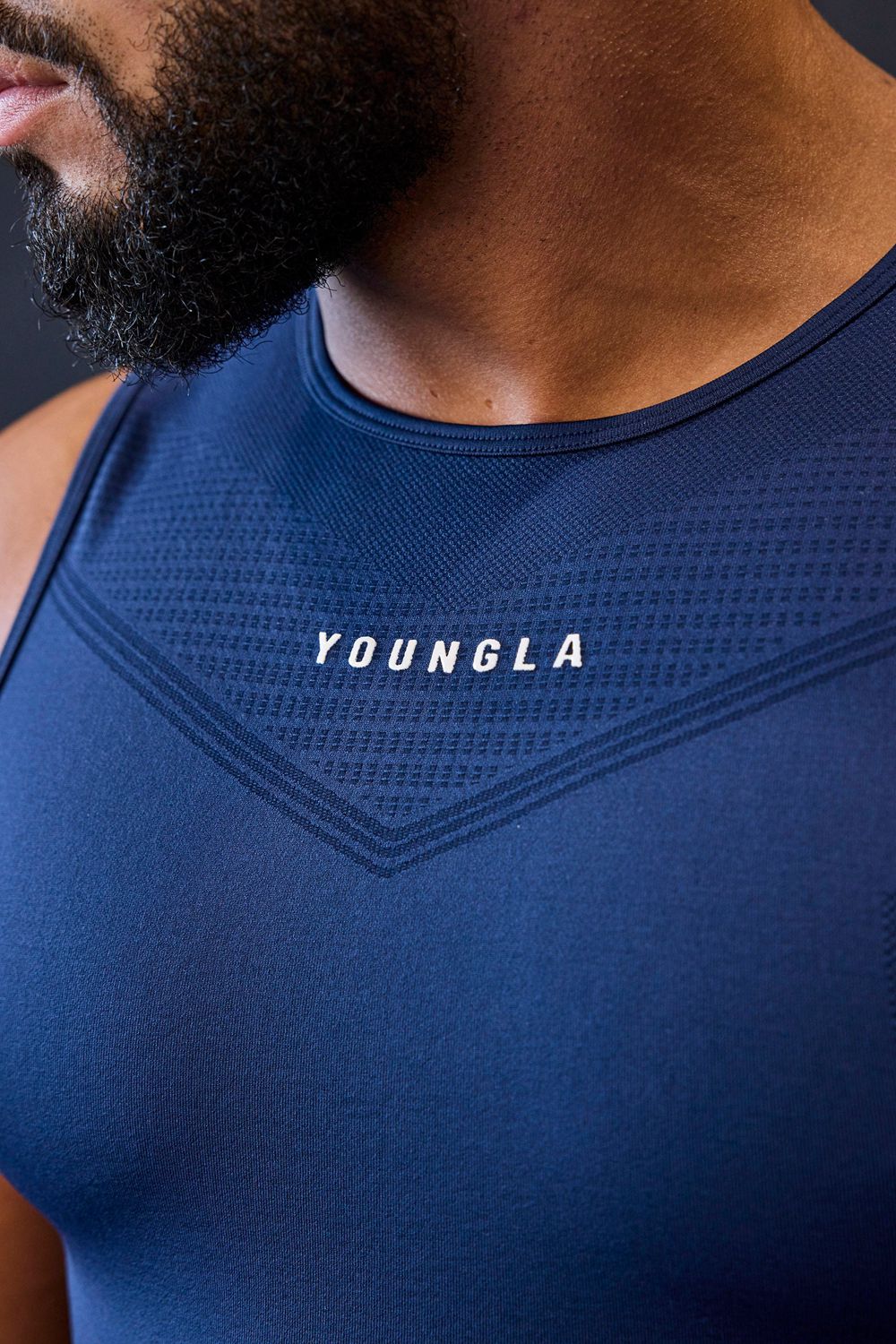 Young LA 343 - Supervillain Compression Tanks Blue | Australia RCNSL-8396