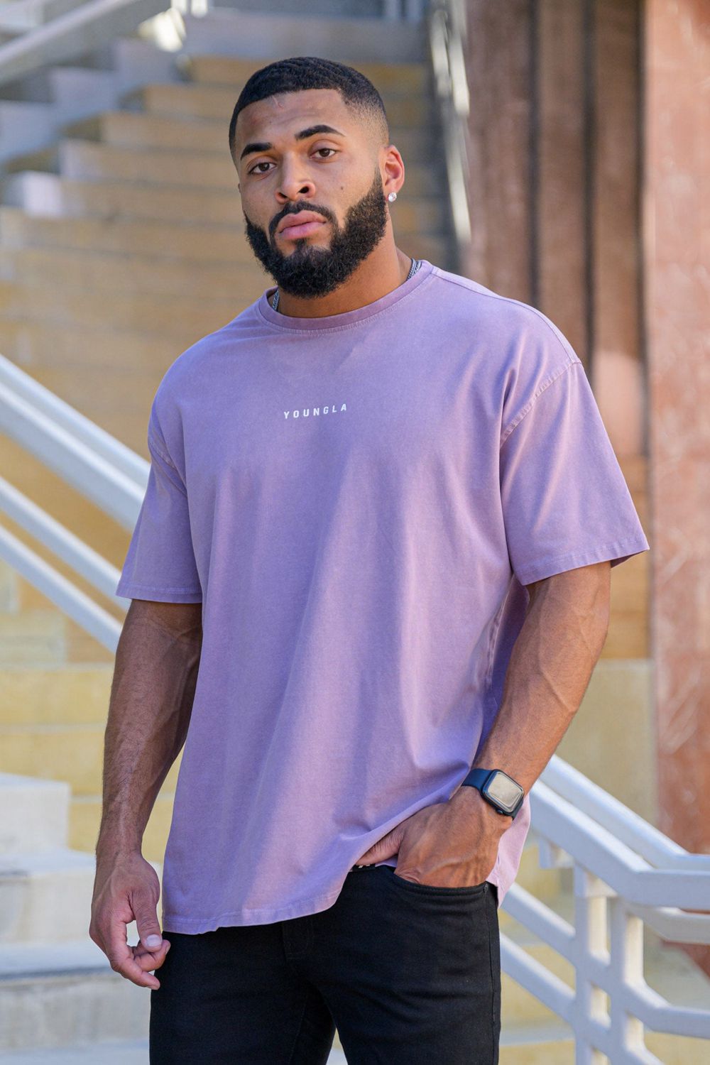 Young LA 401 Essential Jacked Tees Purple | Australia EFYIS-9076