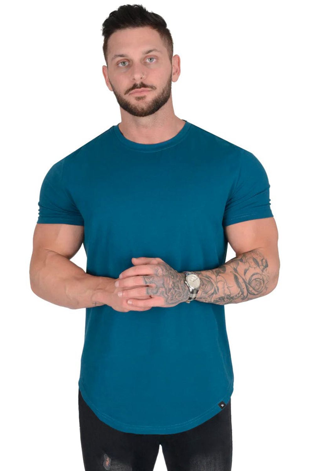 Young LA 402 Perfect Tee - Scallop Bottom Dark Blue | Australia QOWSU-1693