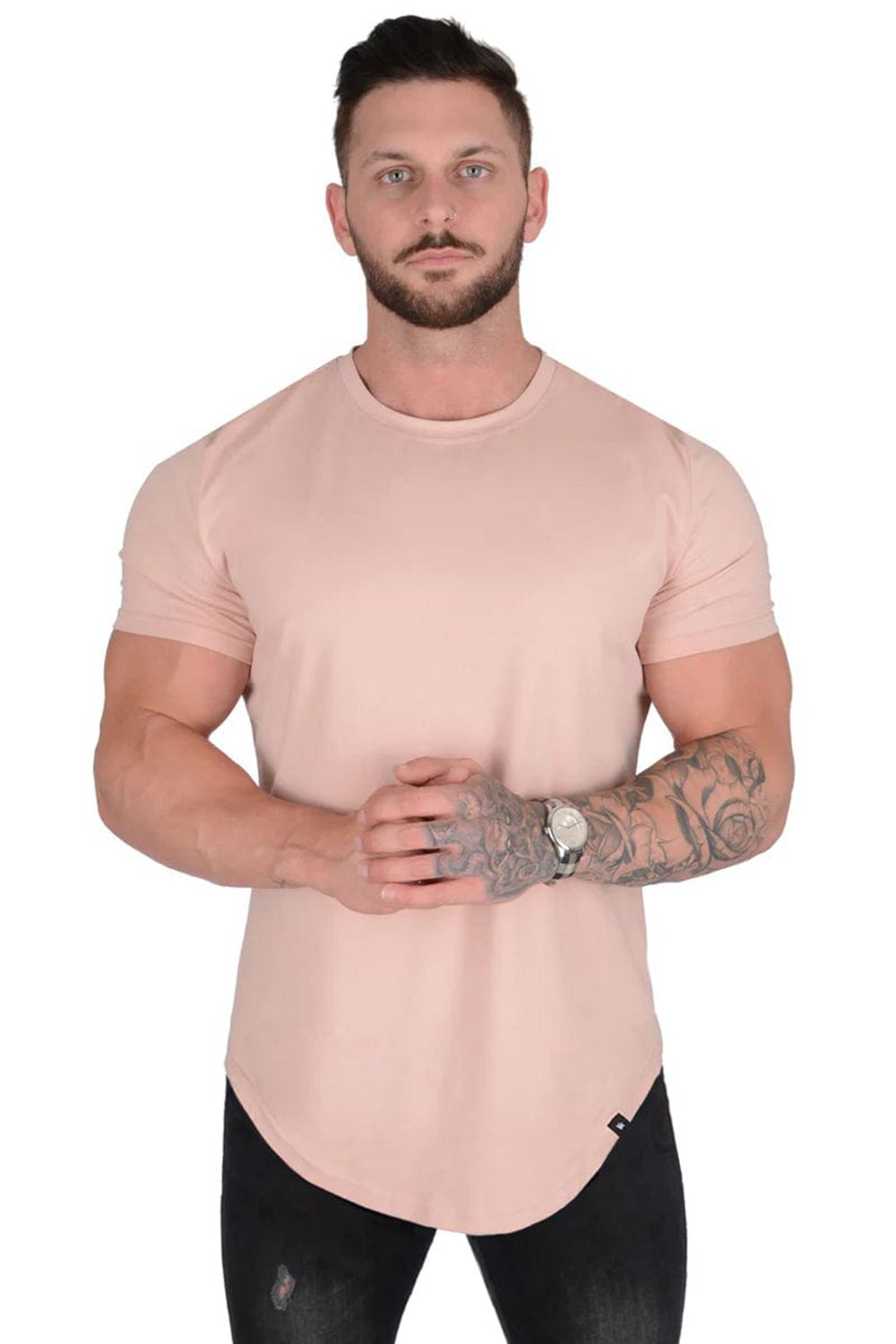 Young LA 402 Perfect Tee - Scallop Bottom Pink | Australia YLJUR-4859