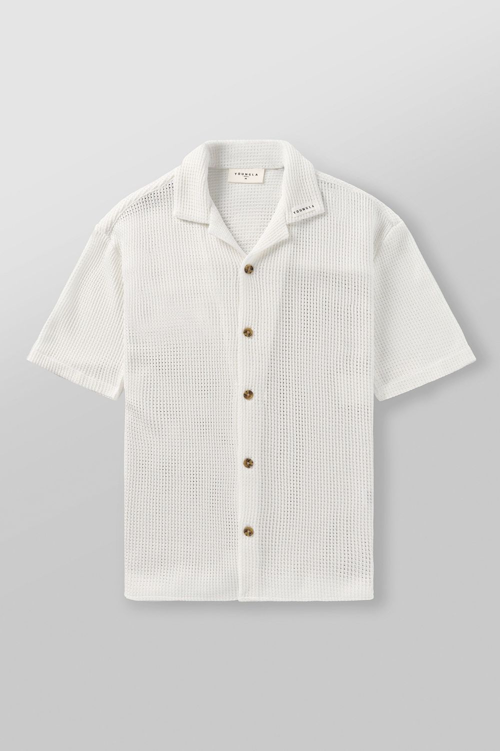 Young LA 4036 - Crochet Shirts White | Australia HUJFM-7483