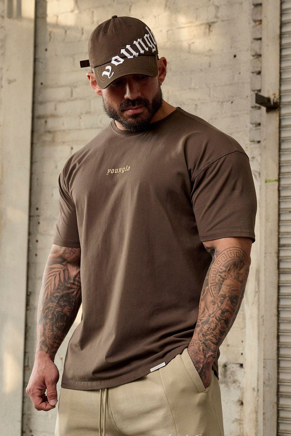 Young LA 4059 - Fitted Metal Tee Dark Brown | Australia XNDMA-4719