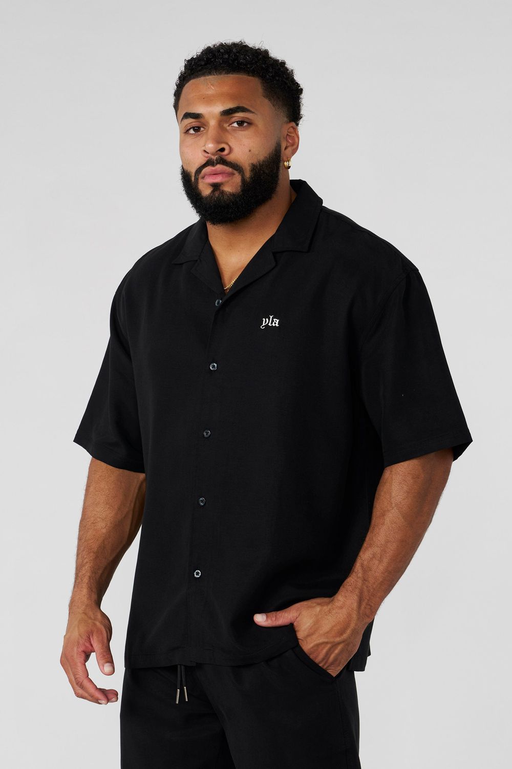 Young LA 4062 - Yacht Club Button Up Black | Australia IBJOW-9423