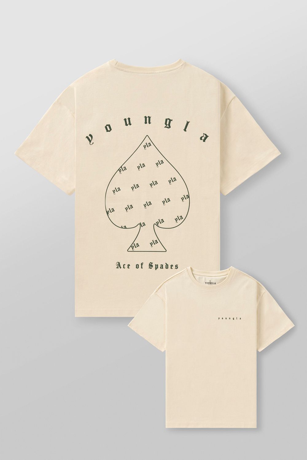 Young LA 4098 - Ace Of Spades Tees Cream | Australia NVKOH-6197