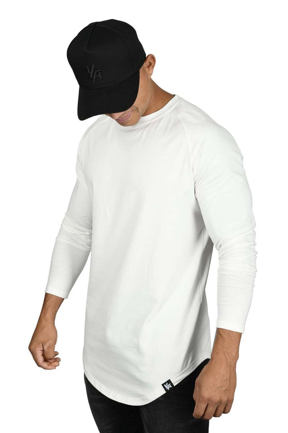 Young LA 410 Perfect Raglan Long Sleeve Shirts White | Australia GLTXK-9208