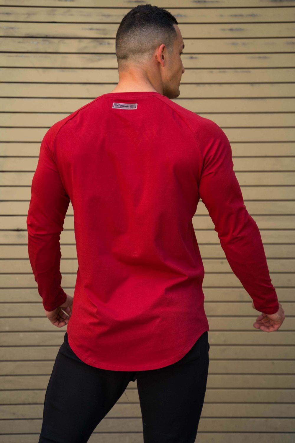 Young LA 410 Perfect Raglan Long Sleeve Shirts Red | Australia JOKTW-8406