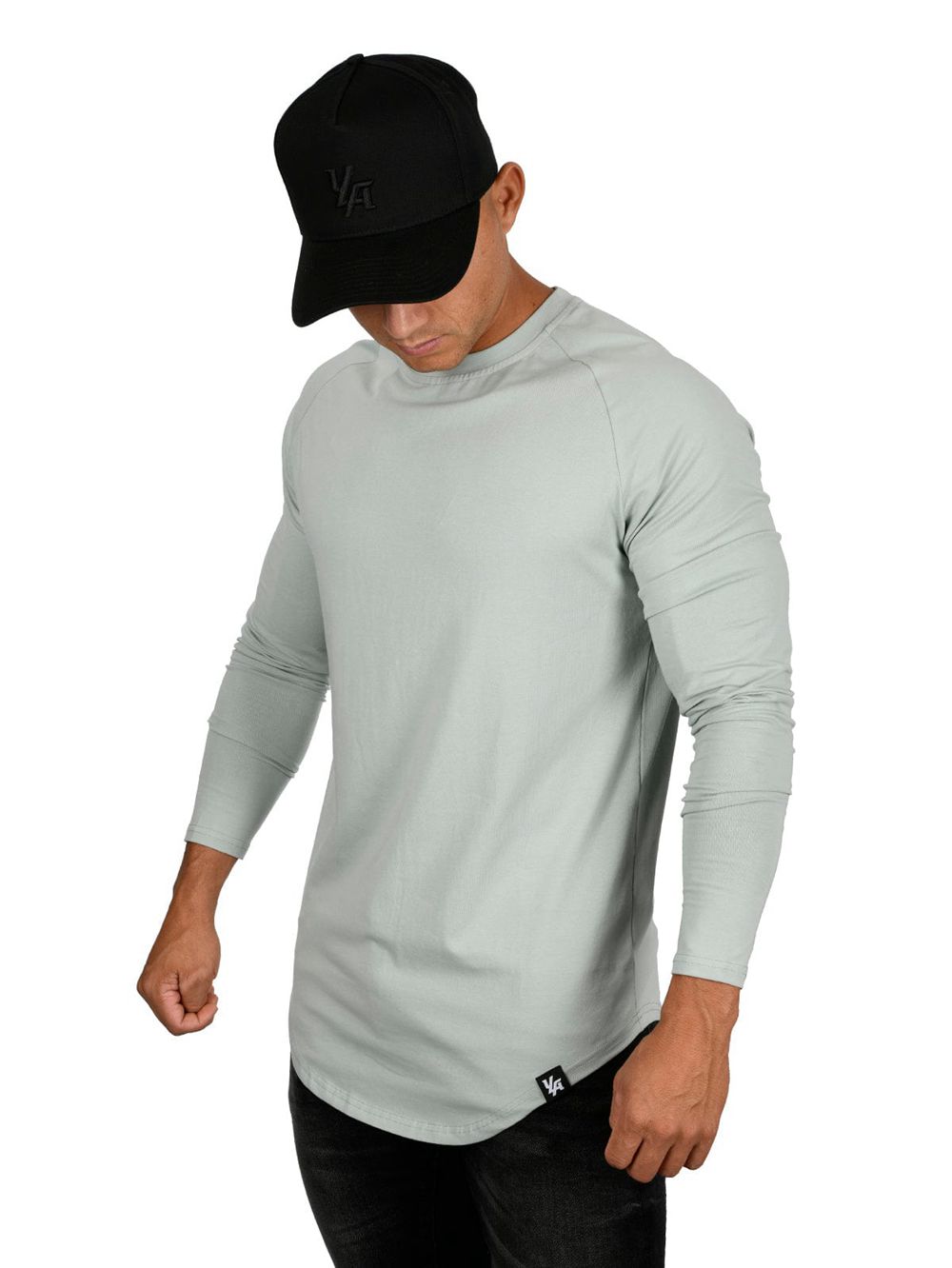 Young LA 410 Perfect Raglan Long Sleeve Shirts Green | Australia WIGJS-2740