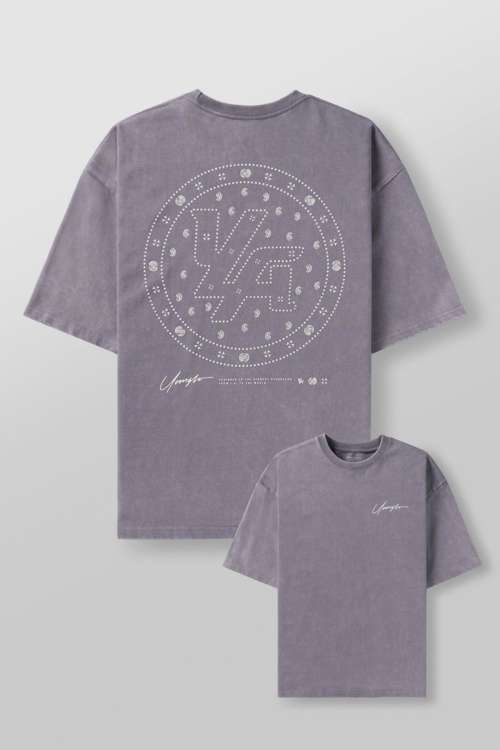 Young LA 4111 - Bandana Heavyweight Tees Purple | Australia EHOQG-1438