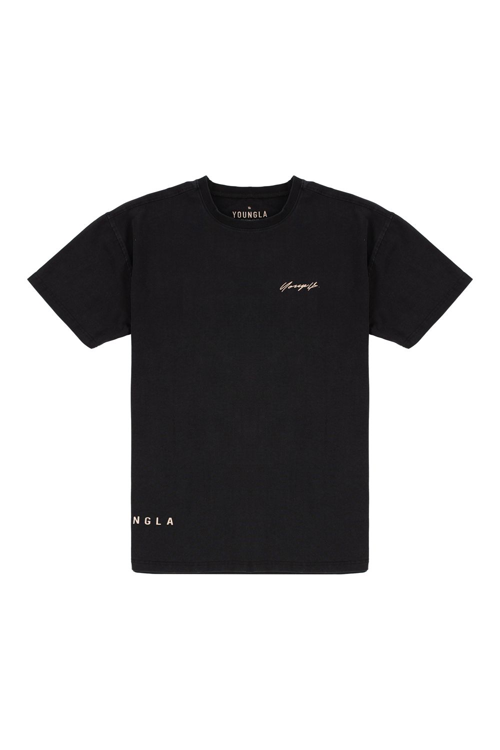 Young LA 414 Signature Tees Black | Australia DYVAR-6318