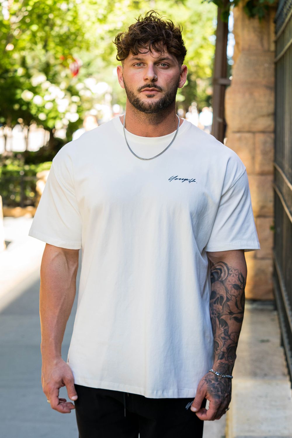 Young LA 414 Signature Tees White | Australia QBIVW-2643