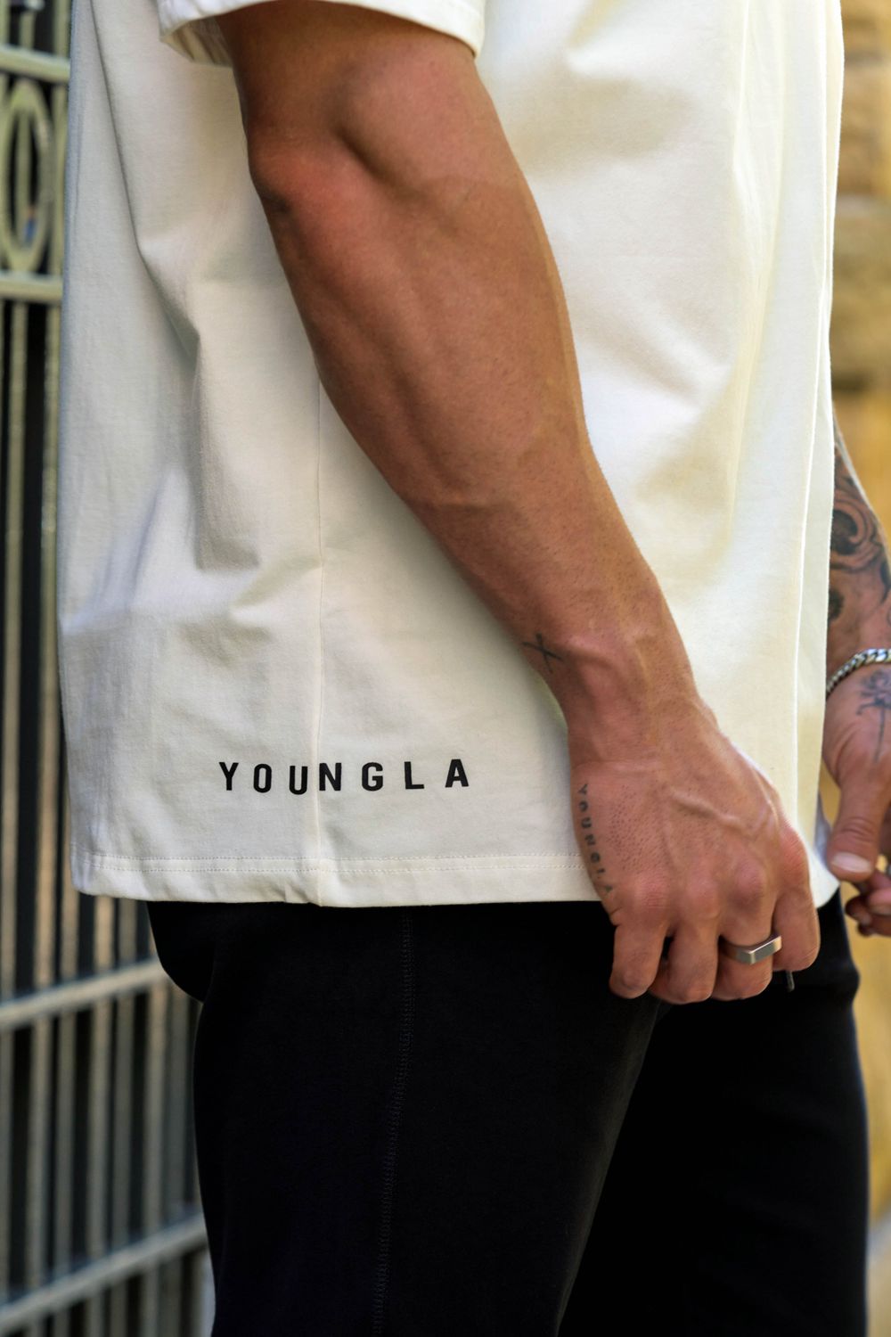 Young LA 414 Signature Tees White | Australia QBIVW-2643