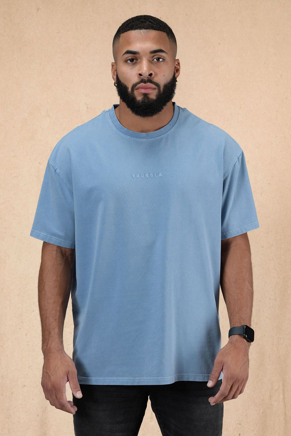 Young LA 420 Essential Oversized Tee Blue | Australia GPQFN-7049