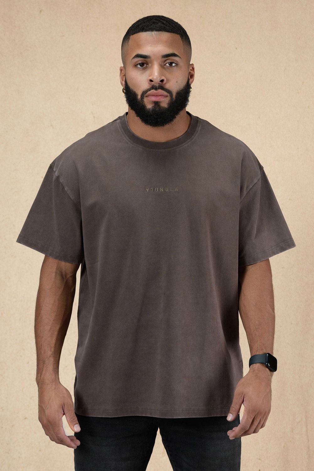 Young LA 420 Essential Oversized Tee Brown | Australia DBWHK-2938