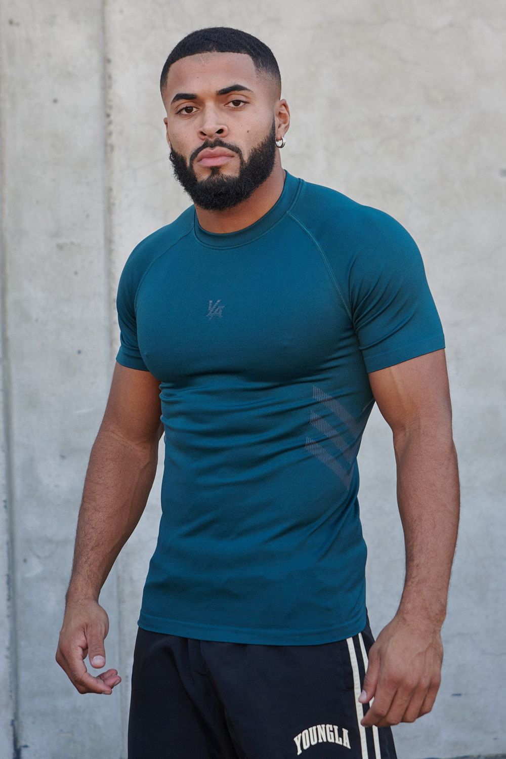 Young LA 425 - Iron Compression Tees Teal | Australia HJURS-7916