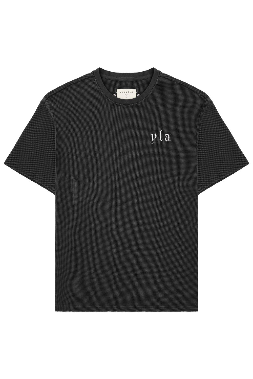 Young LA 427 Summer Waffle Tees Black | Australia WORTV-6912