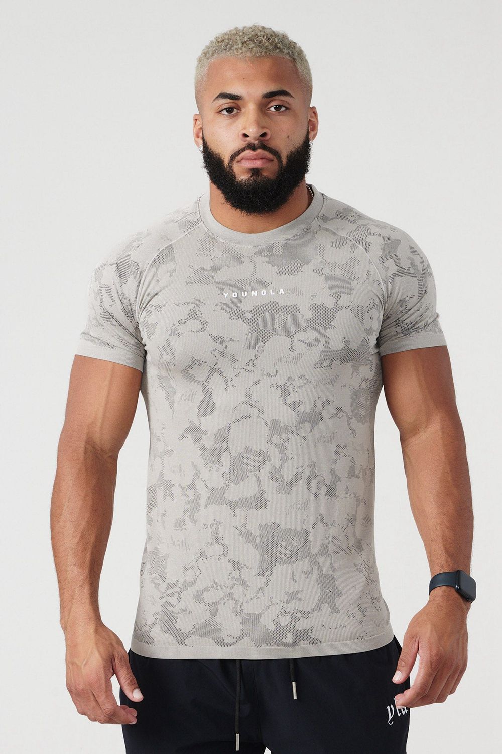 Young LA 437 Digital Compression Tees Light Grey | Australia GJTDF-8913