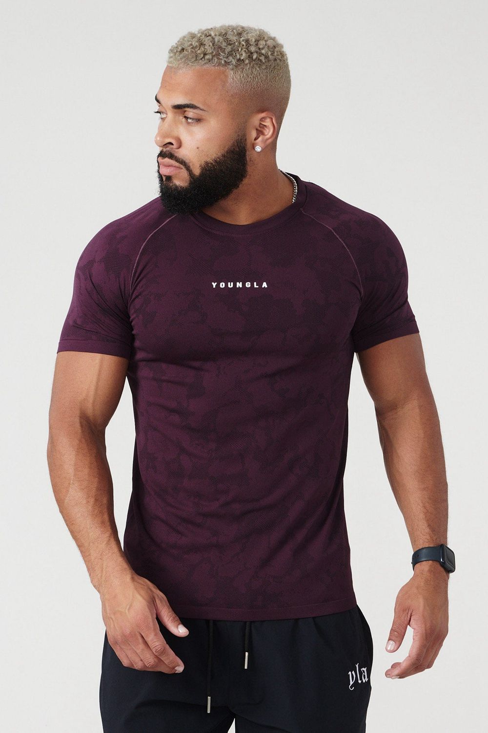 Young LA 437 Digital Compression Tees Purple | Australia BUJPH-8091