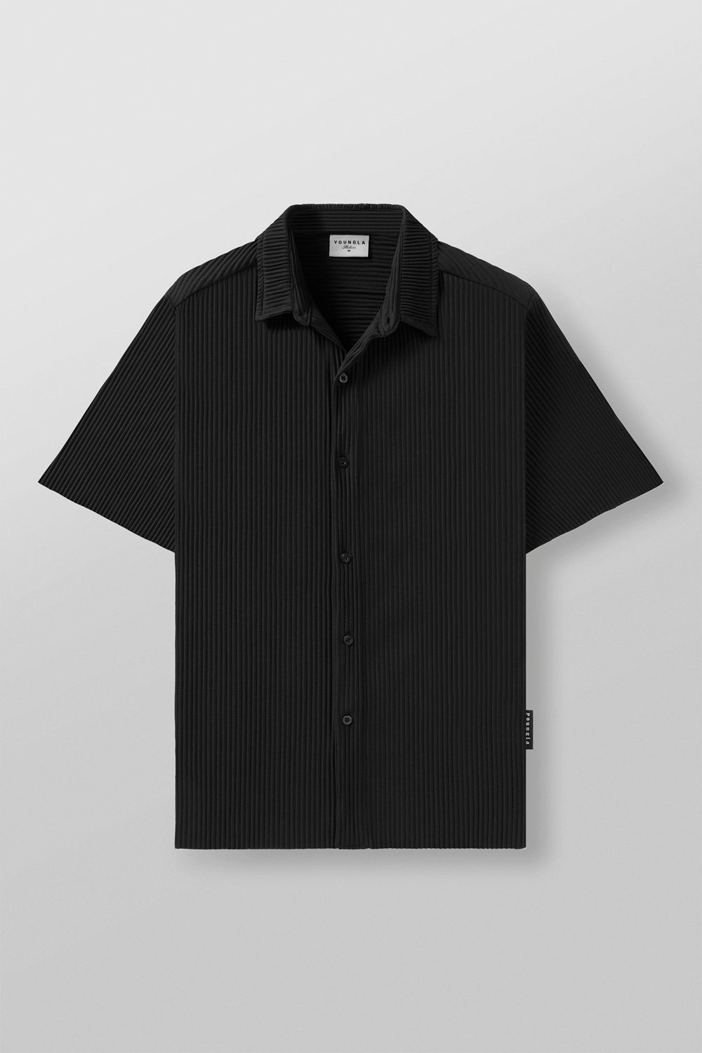 Young LA 448 - Pleated Festival Shirts Black | Australia AQTHE-5248