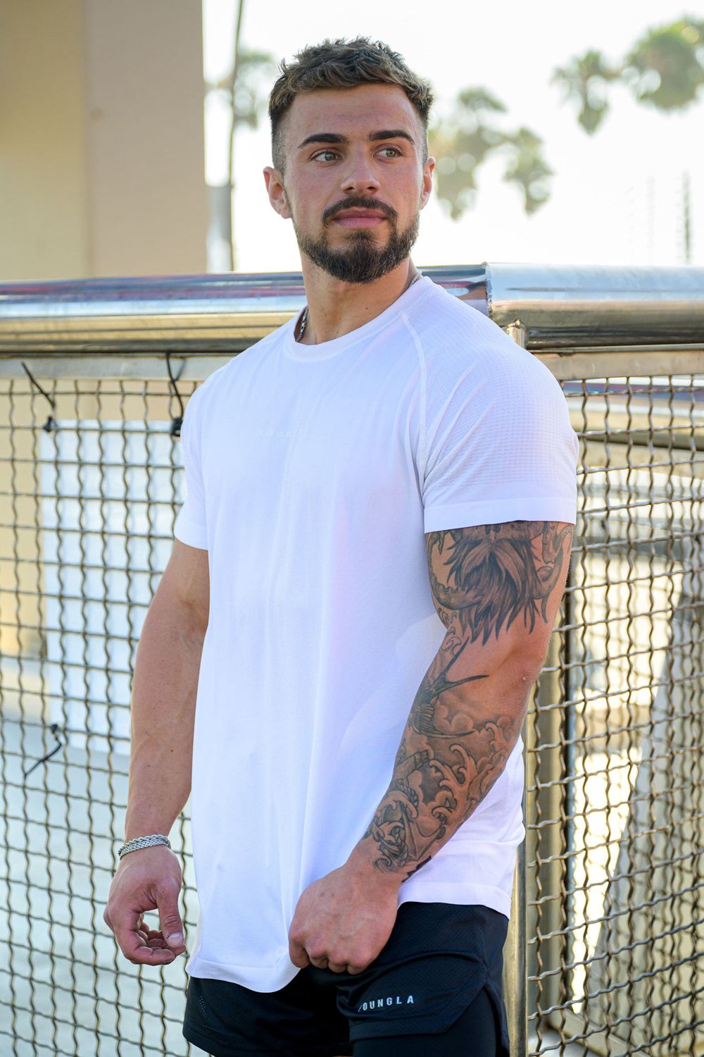 Young LA 454 New Gen Compression Tee White | Australia EXOHI-0257