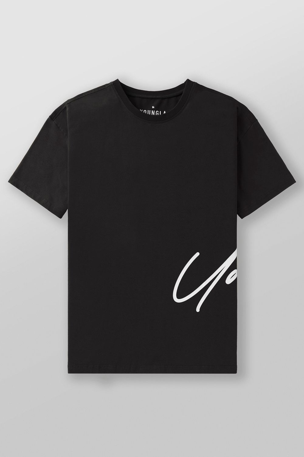 Young LA 462 - Side Signature Tees Black | Australia ZYRHS-3712