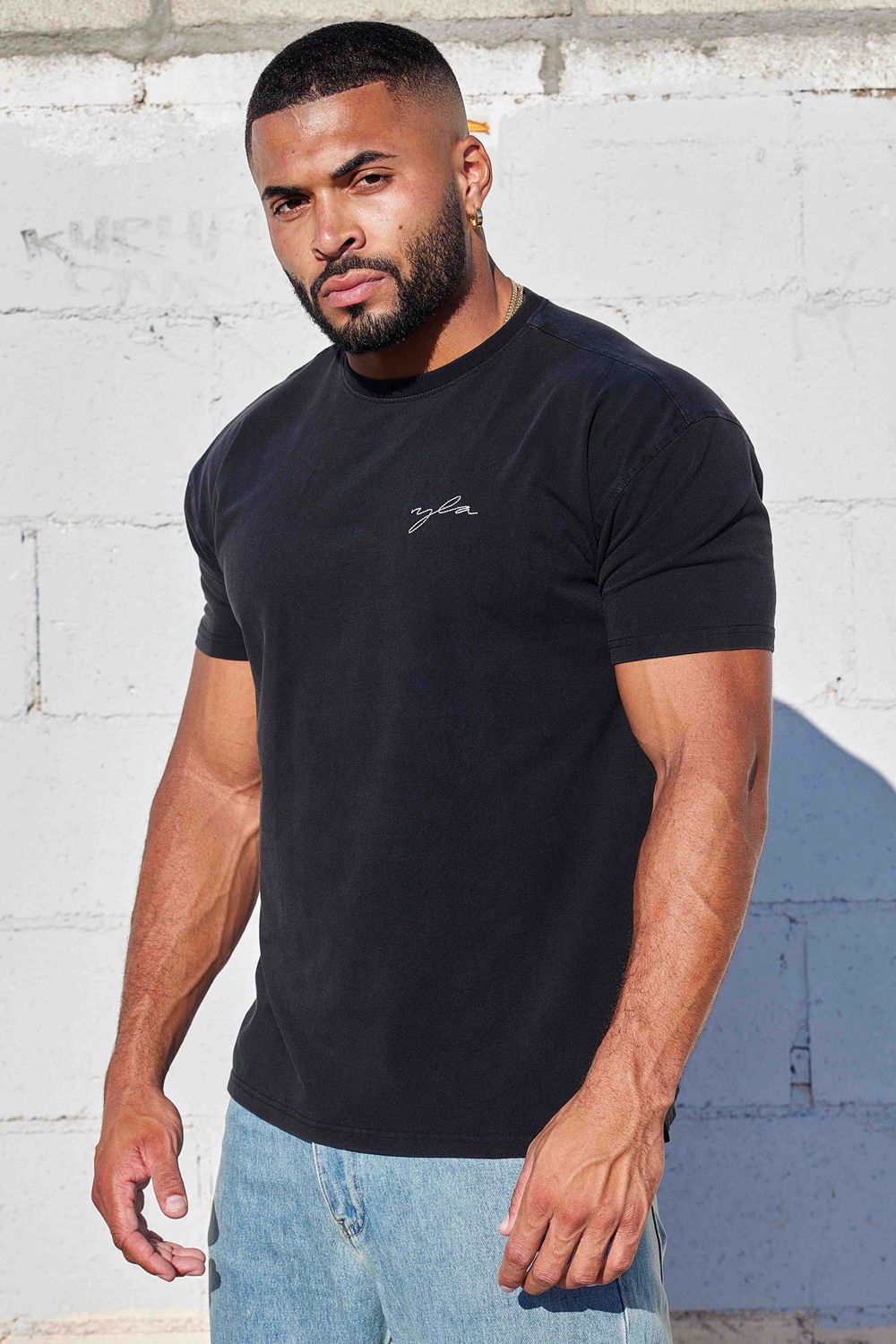 Young LA 466 Tailored Tees Black | Australia OKPZY-5369