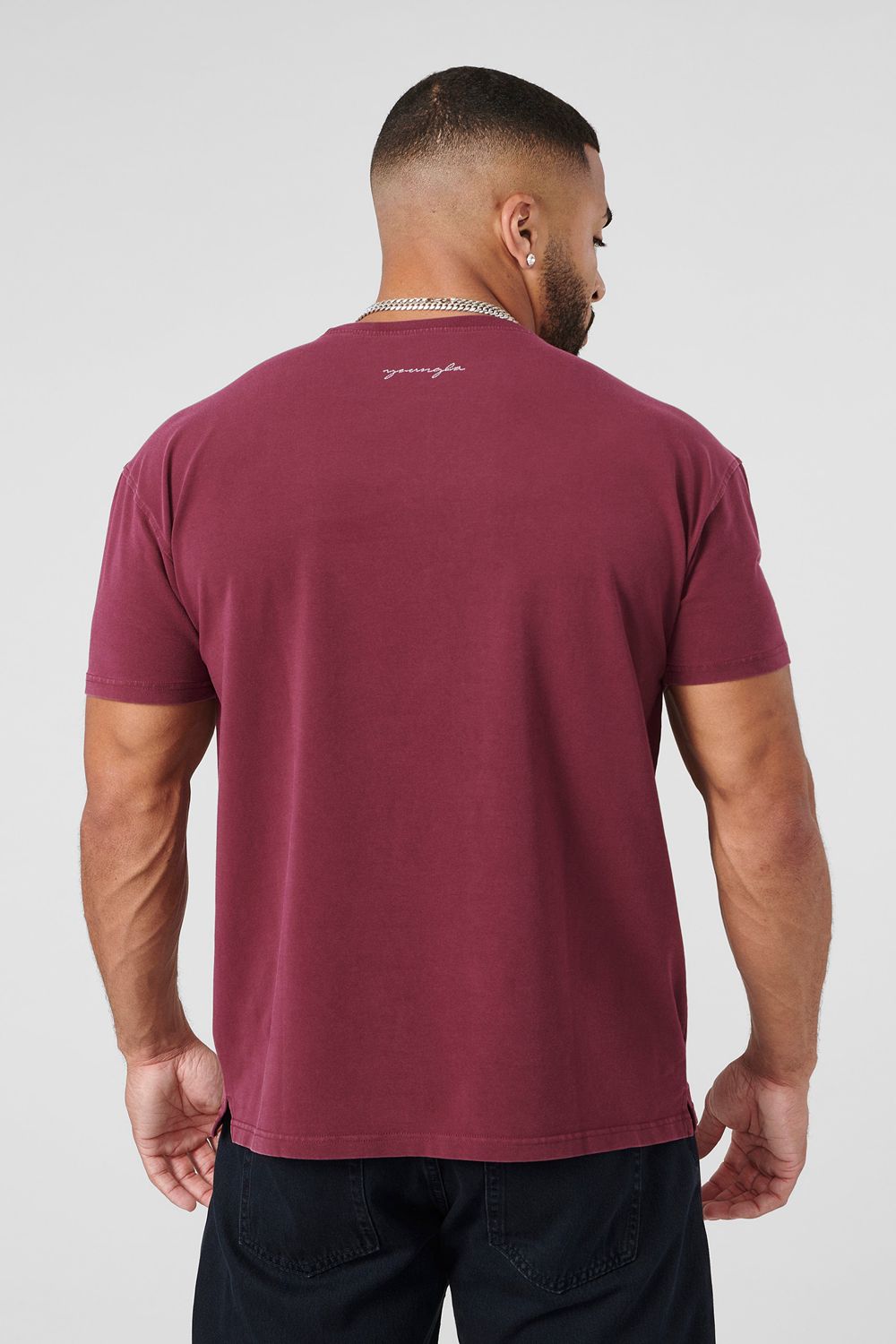 Young LA 466 Tailored Tees Burgundy | Australia WAYNX-1246