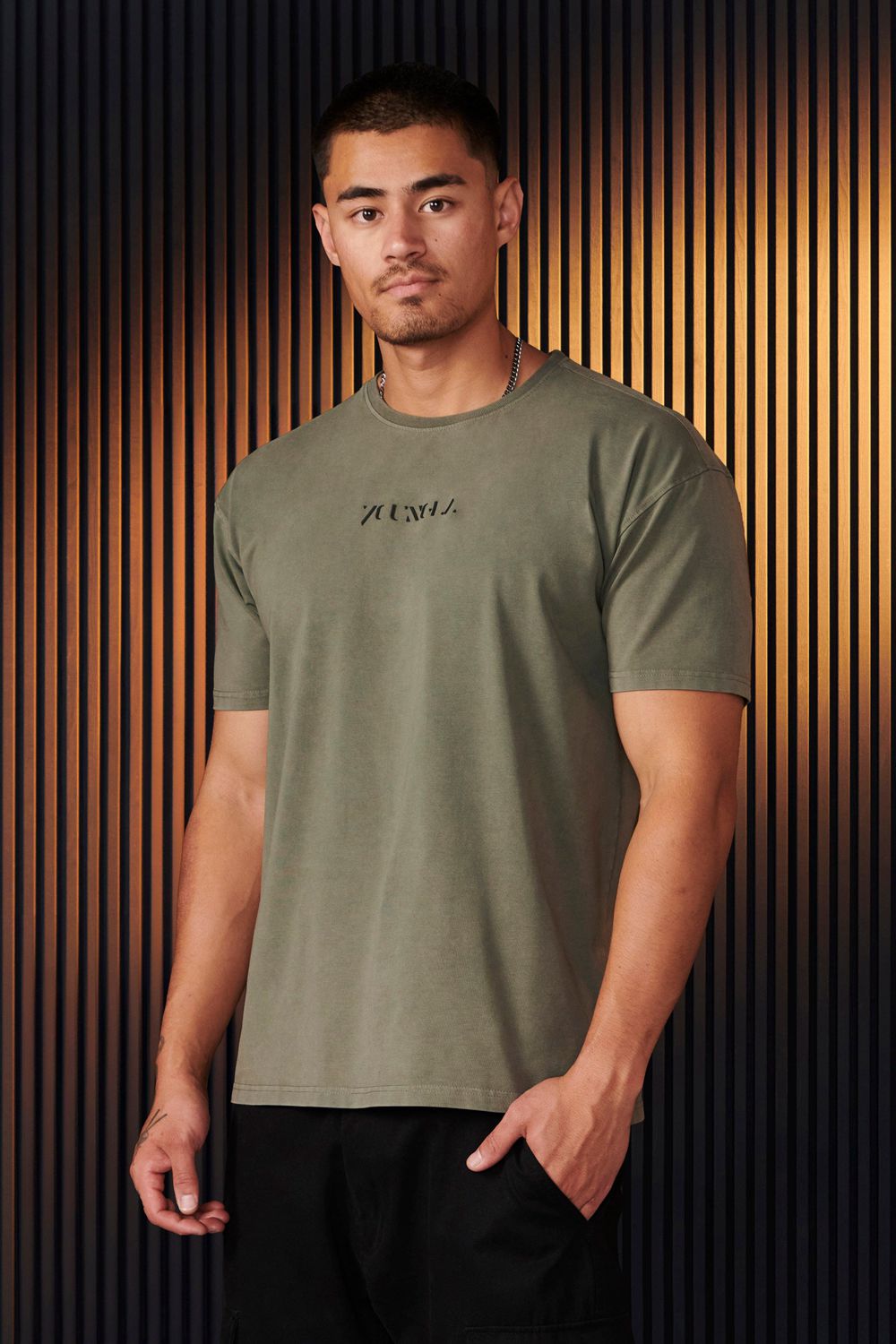 Young LA 470 - Abstract Tees Olive | Australia WBMQL-1892