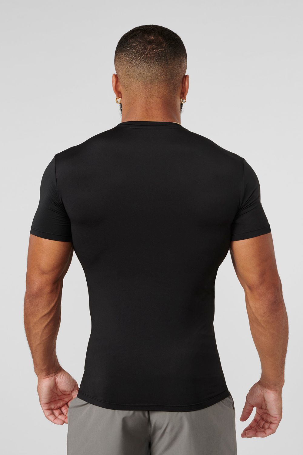 Young LA 476 - Stealth Compression Tees Black | Australia NJFZB-1564