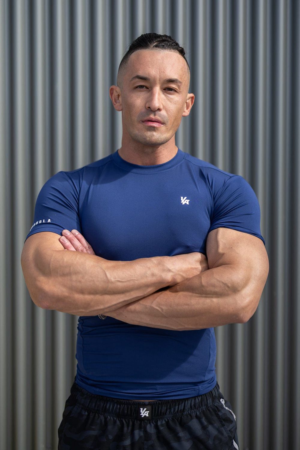 Young LA 476 - Stealth Compression Tees Dark Blue | Australia ZONWX-2593