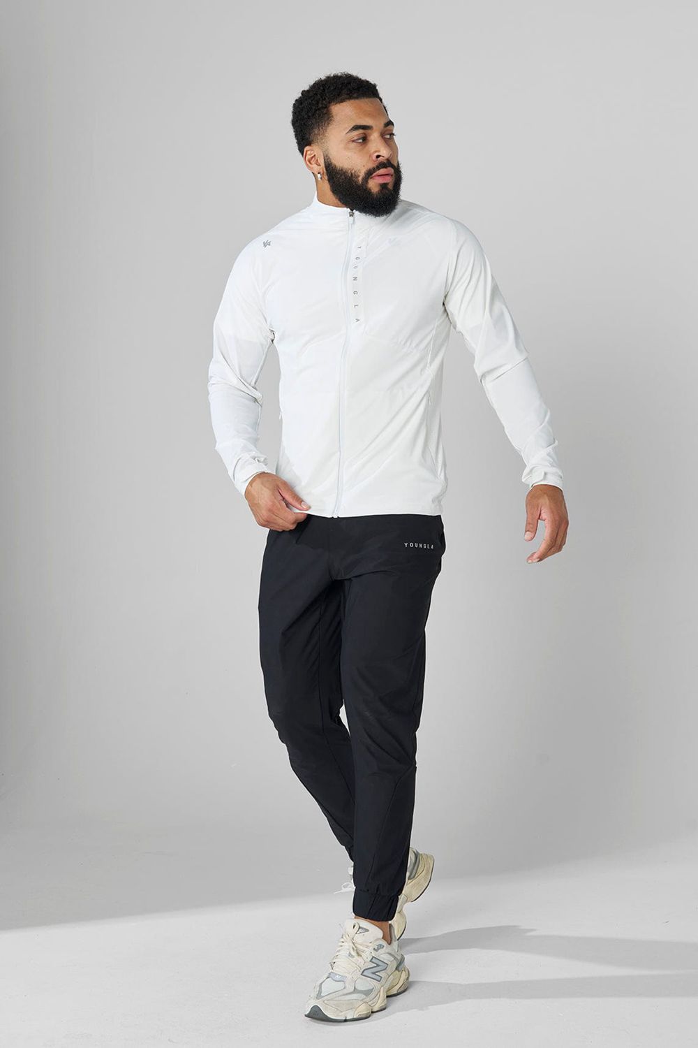 Young LA 5052 - Morning Run Zip-Up White | Australia CAJUM-9603