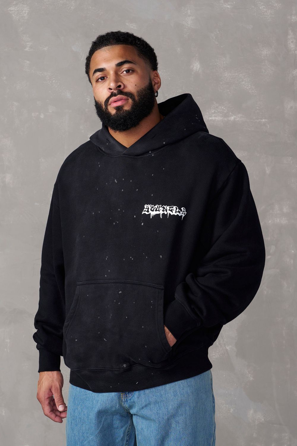 Young LA 5081 - Graffiti Hoodies Black | Australia MLKPC-7685