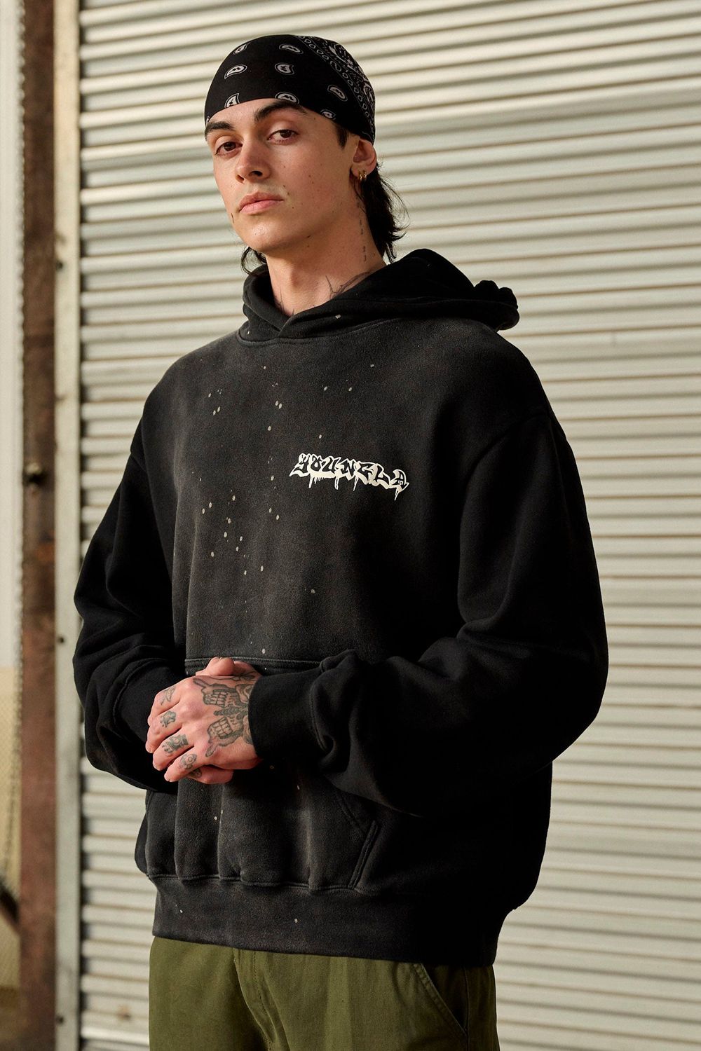 Young LA 5081 - Graffiti Hoodies Black | Australia MLKPC-7685