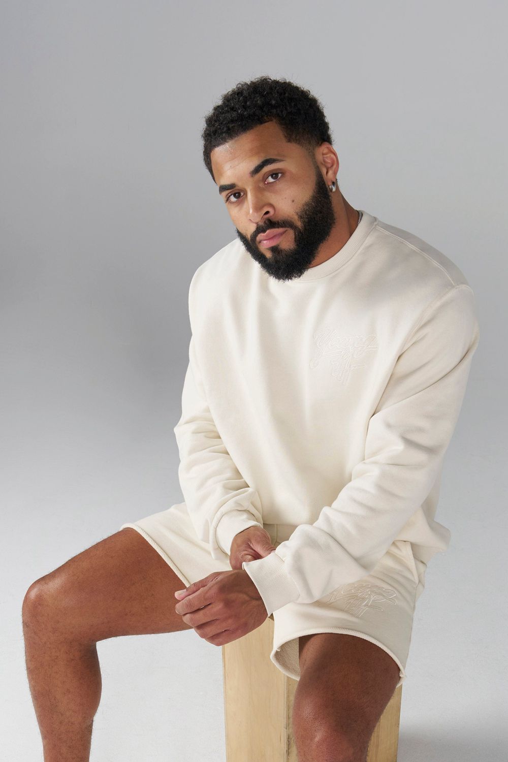 Young LA 5092 - Effortless Sets - Crewnecks Cream | Australia OLUNI-9065