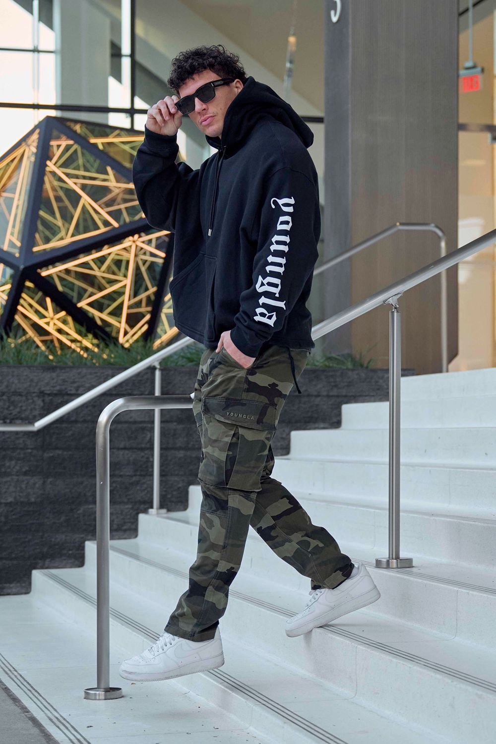 Young LA 5093 - Freeflow Hoodies Black | Australia ROQZL-1607