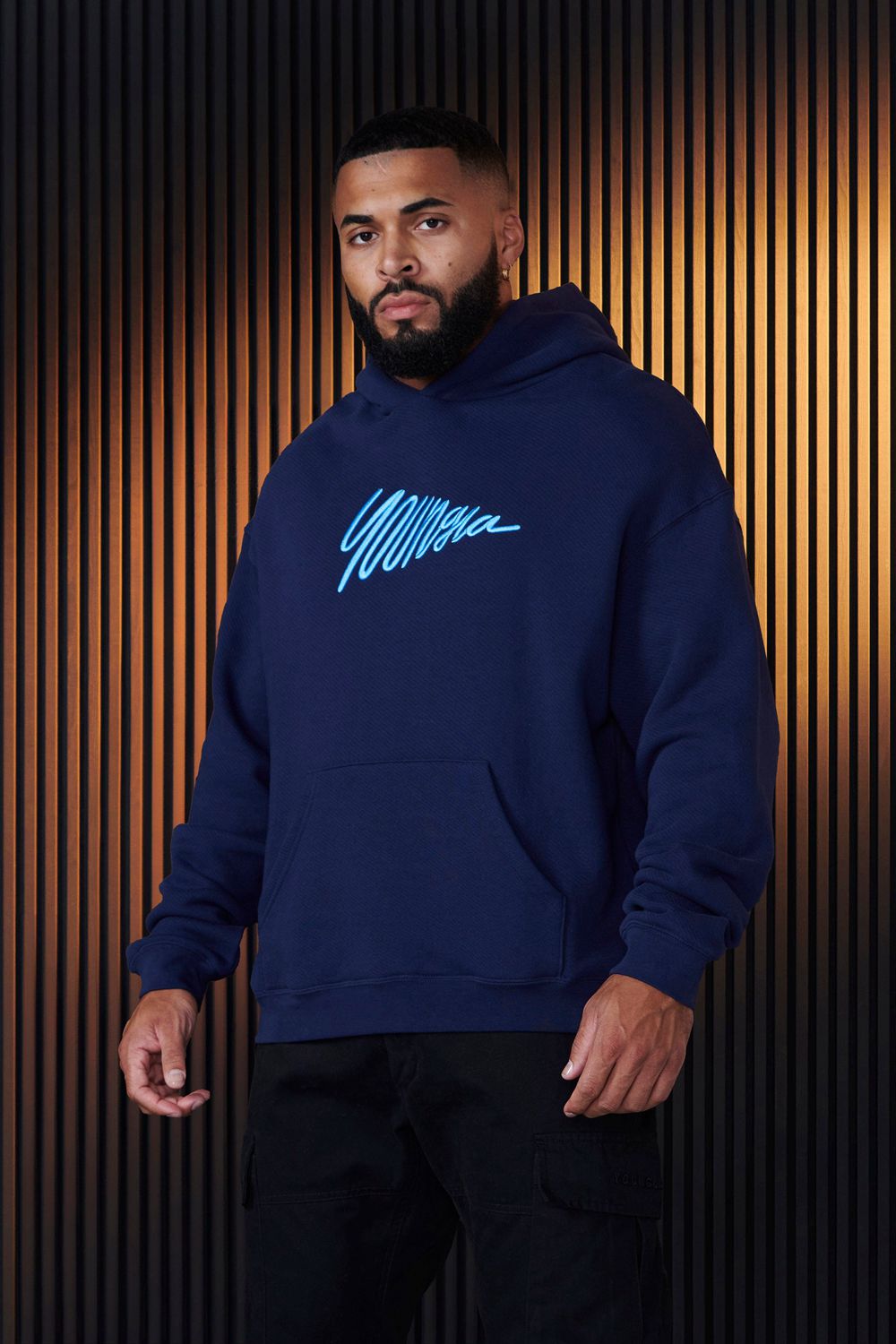 Young LA 510 - Wavy Hoodies Dark Blue | Australia ZVJIO-9810