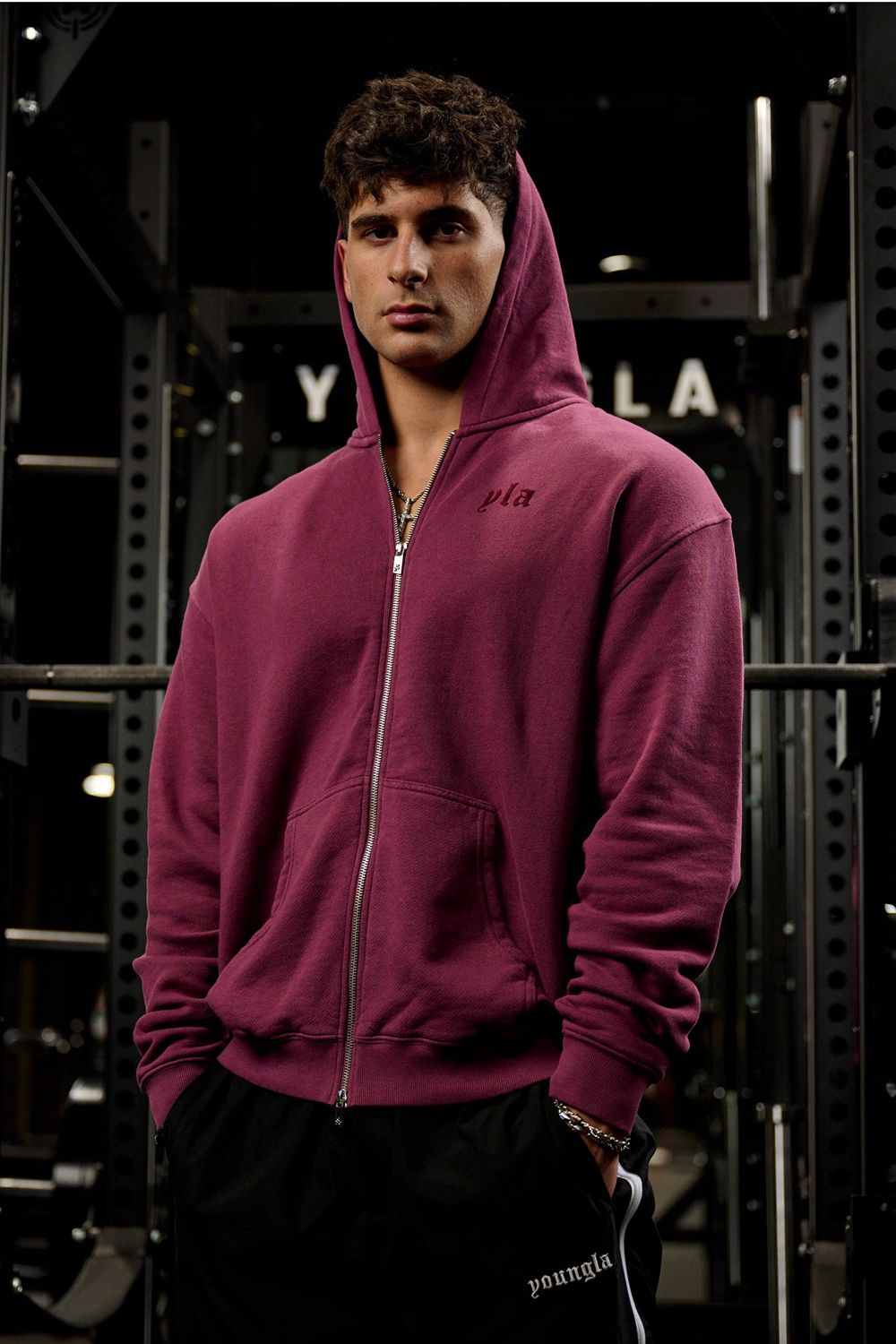 Young LA 514 - Monarch Zip-Up Hoodie 2.0 Burgundy | Australia HRVCO-5946