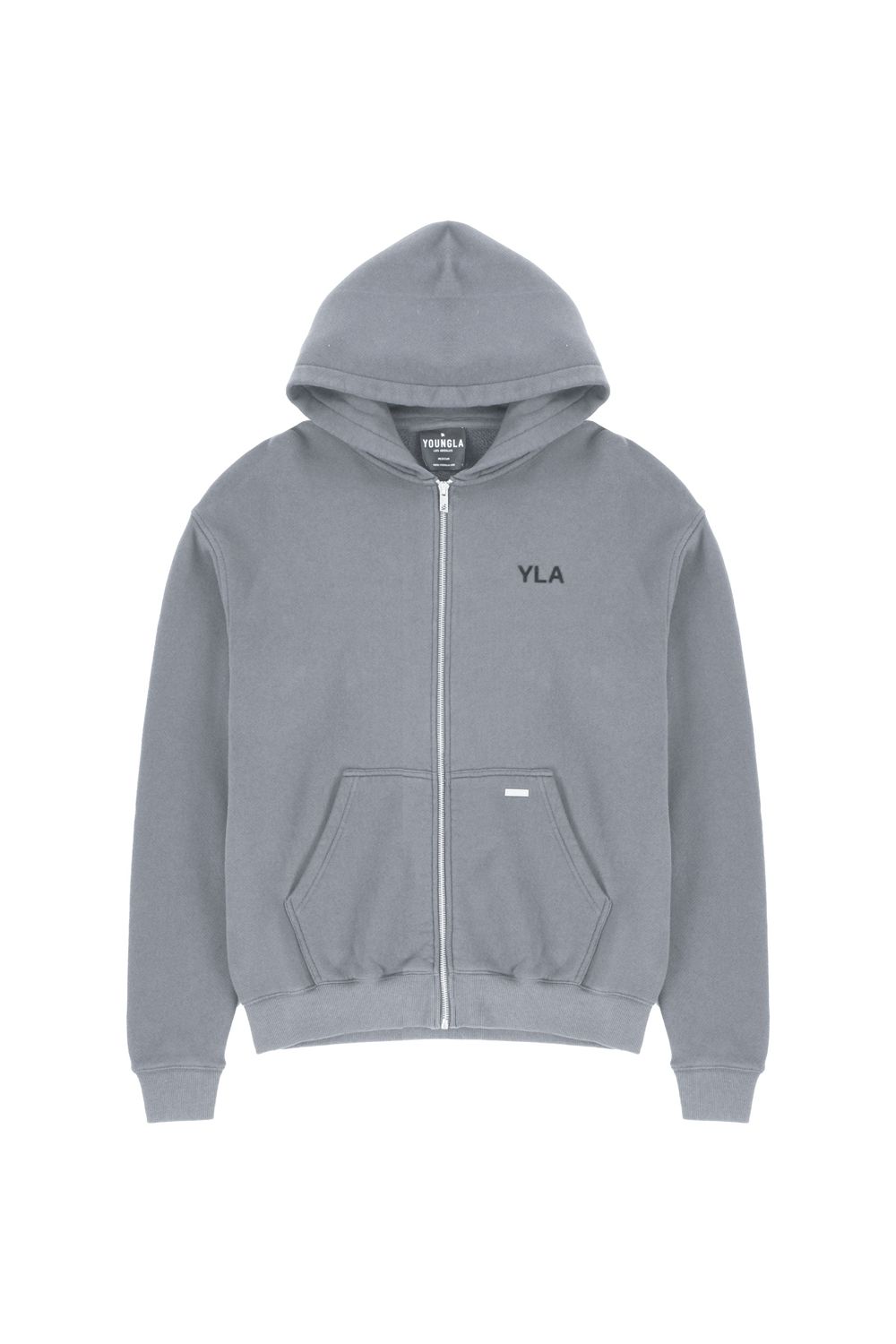 Young LA 515 Monarch Zip-Up Hoodie Grey | Australia QMRIV-2654