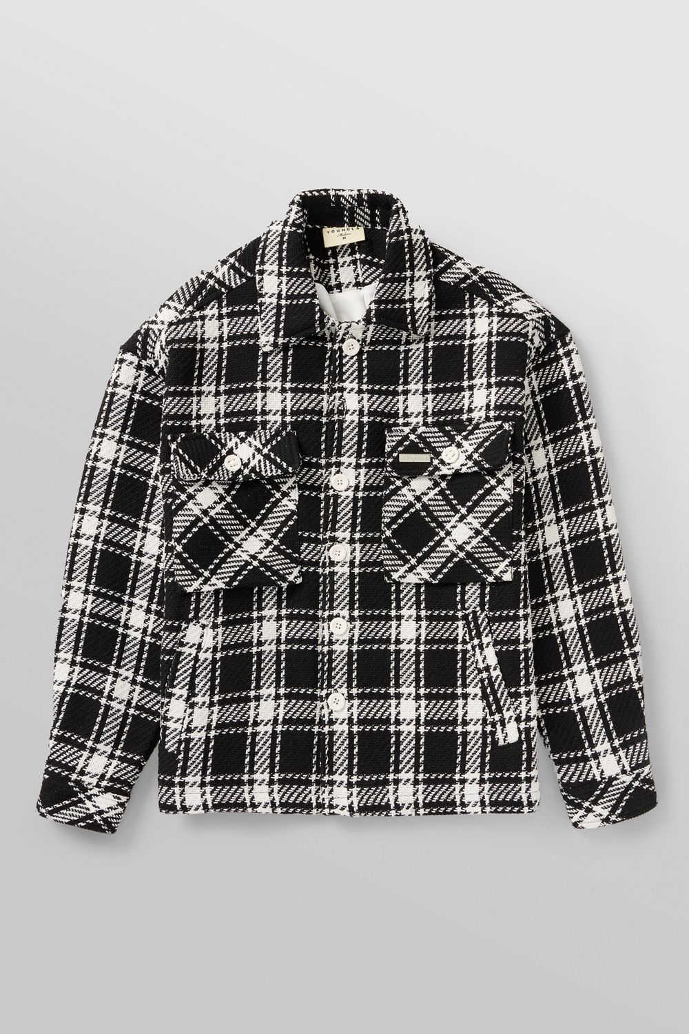 Young LA 519 - Woven Flannel Jackets Black White | Australia SXHYV-2415