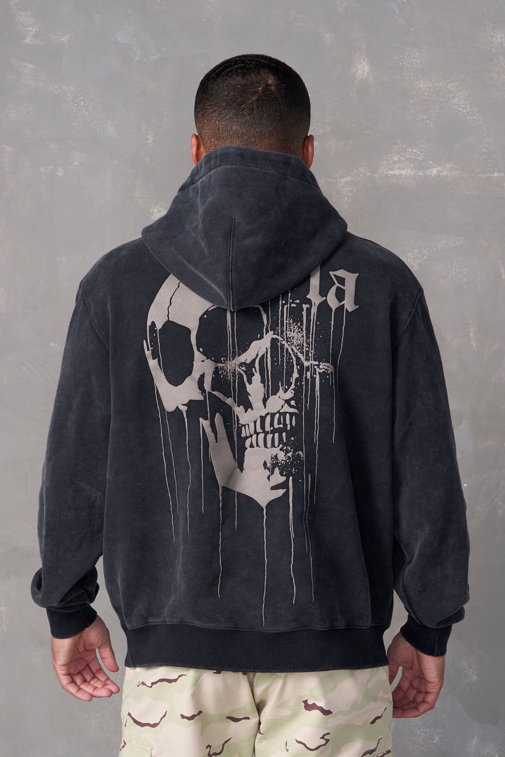 Young LA 551 - Drippy Skull Hoodie Black | Australia YNEBH-8217