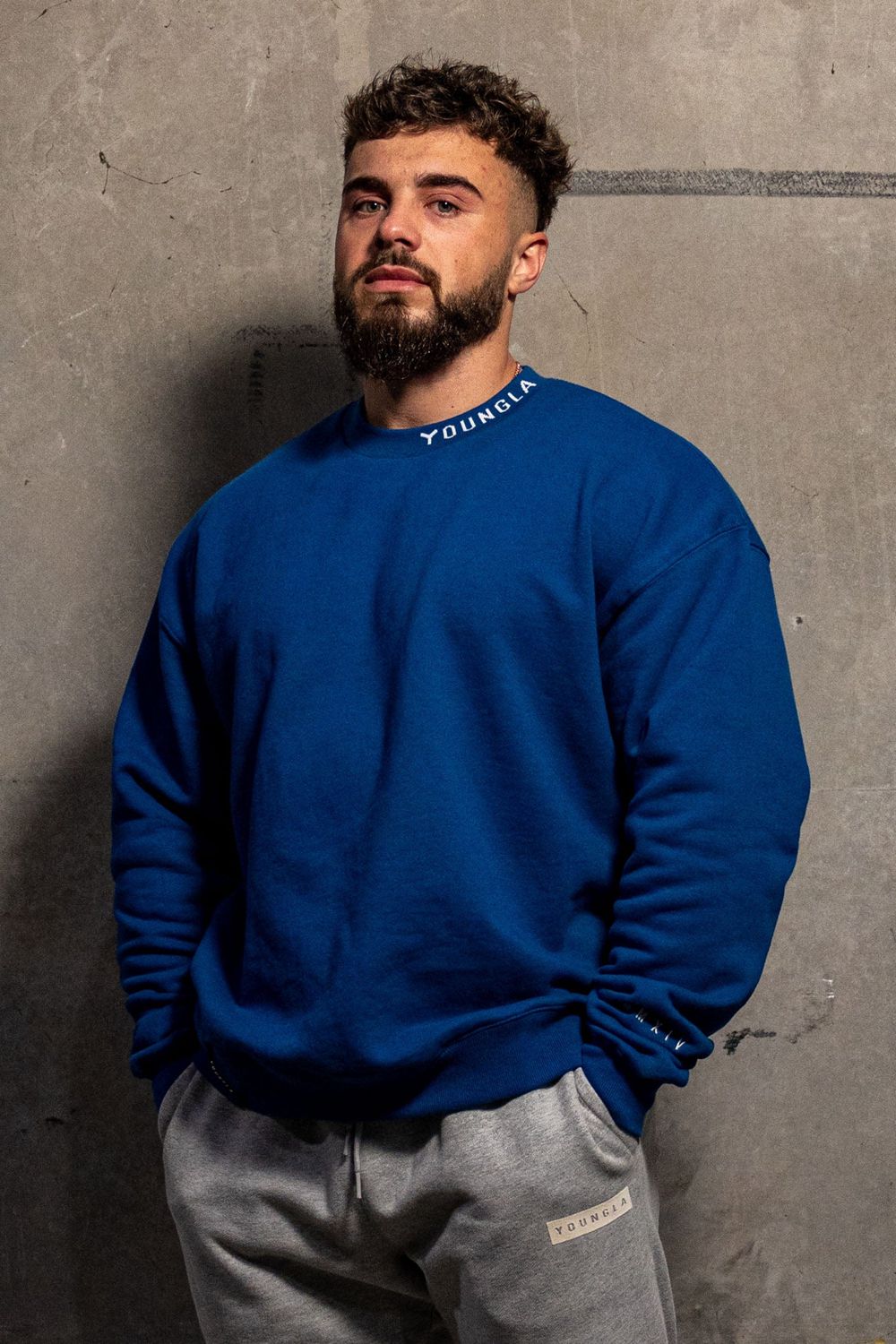 Young LA 557 Trademark Crewnecks Blue | Australia MEYVT-3102